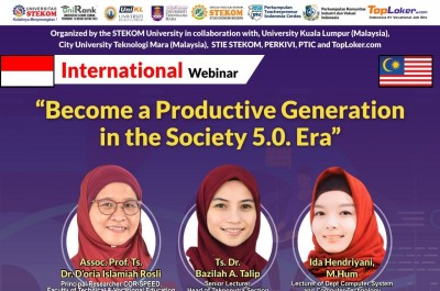 INTERNATIONAL WEBINAR Become a Productive Generation in the Society 5.0. Era