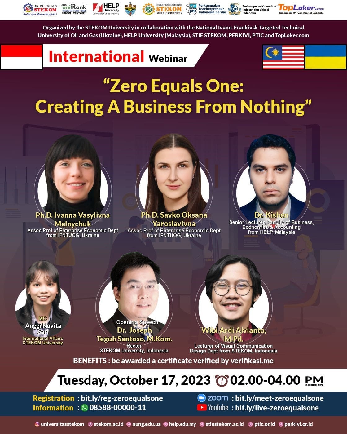 WEBINAR INTERNASIONAL Zero Equals One: Creating A Business From Nothing
